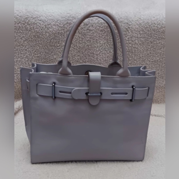 Furla Handbags - FURLA Greta Satchel Gray/Lavender